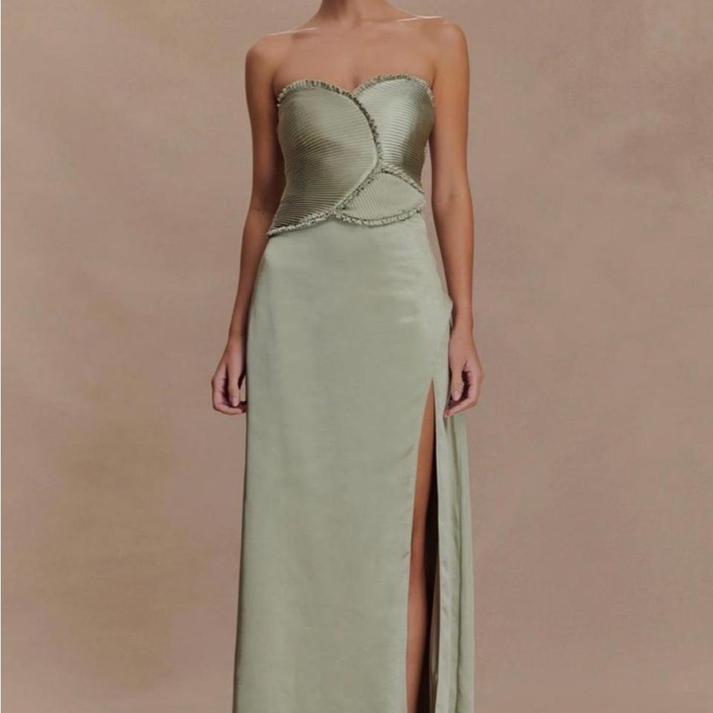 NWT Meshki Sage Green Gown